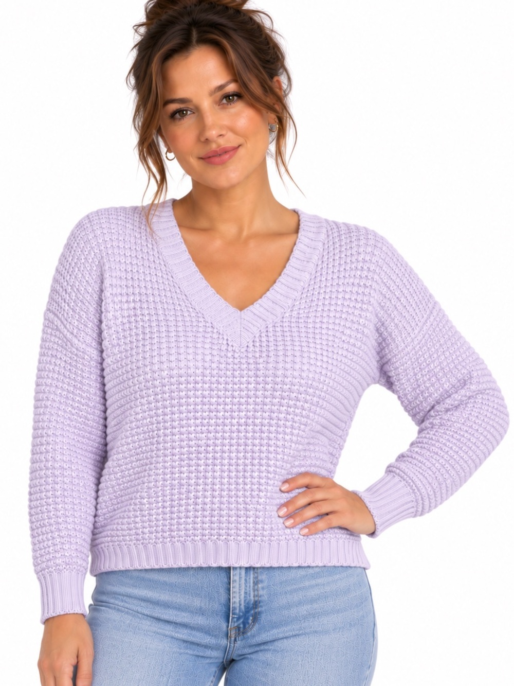 Lavender Knit Sweater NWOT